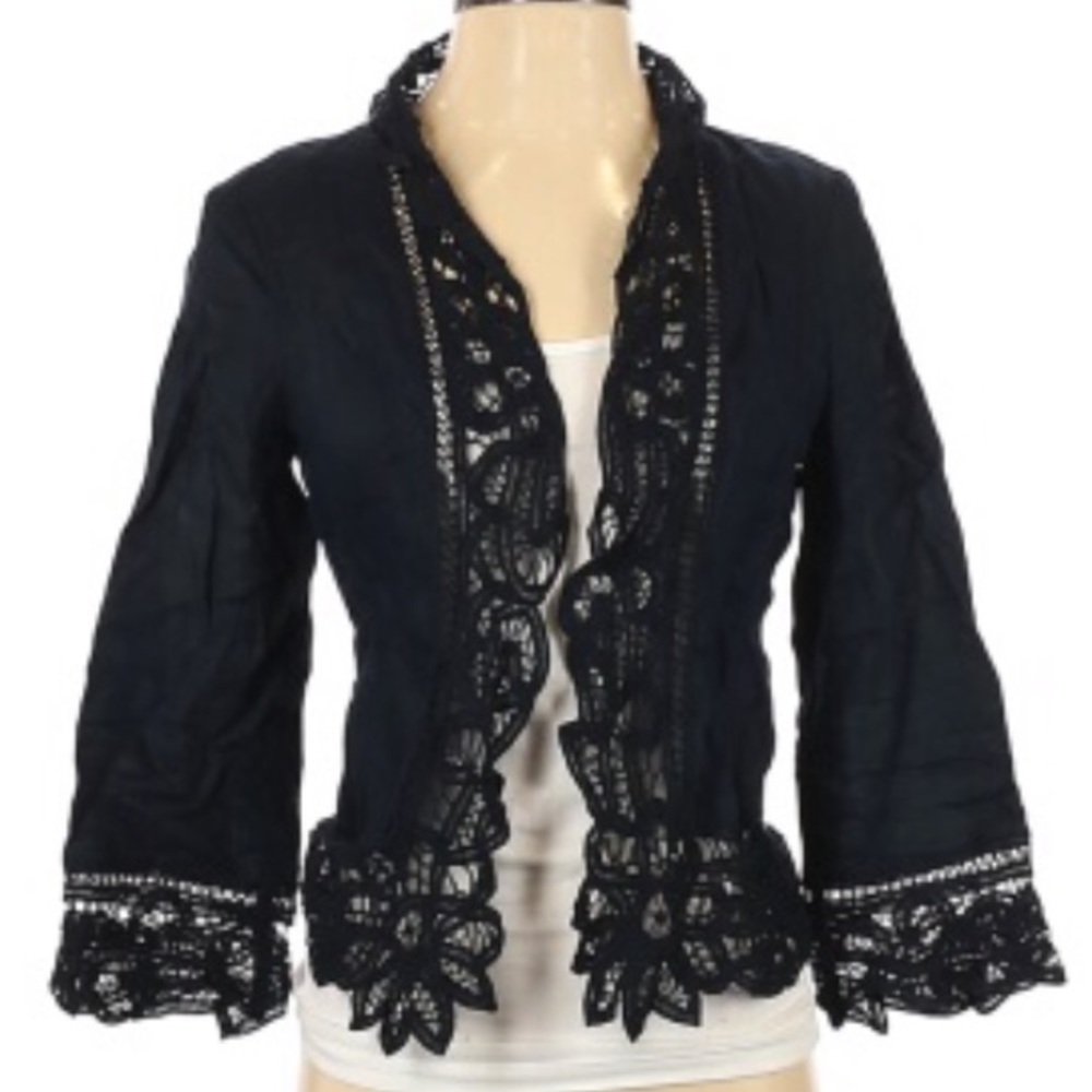 Banana republic black open jacket sz S